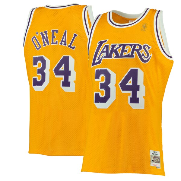 maglie nba Shaquille O'Neal 34 2020 los angeles lakers giallo